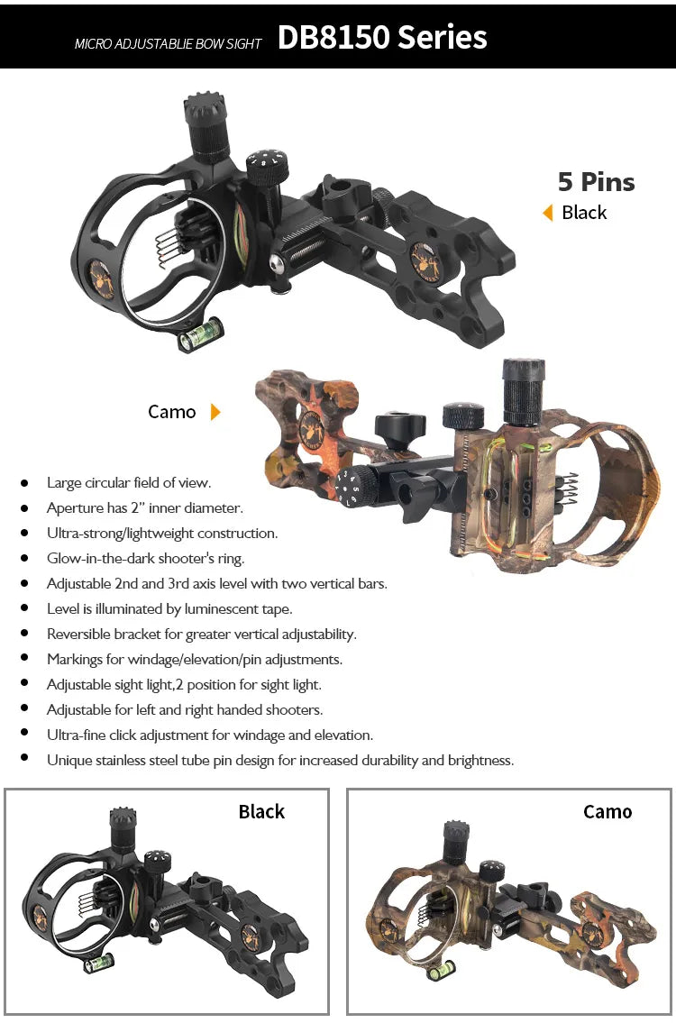 Topoint - 5 Pins Hunting Sight DB8150