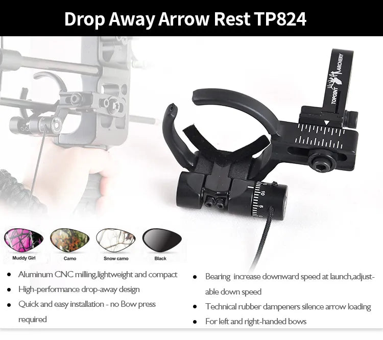 TOPOINT - Drop Away Compound Bow Arrow Rest TP824