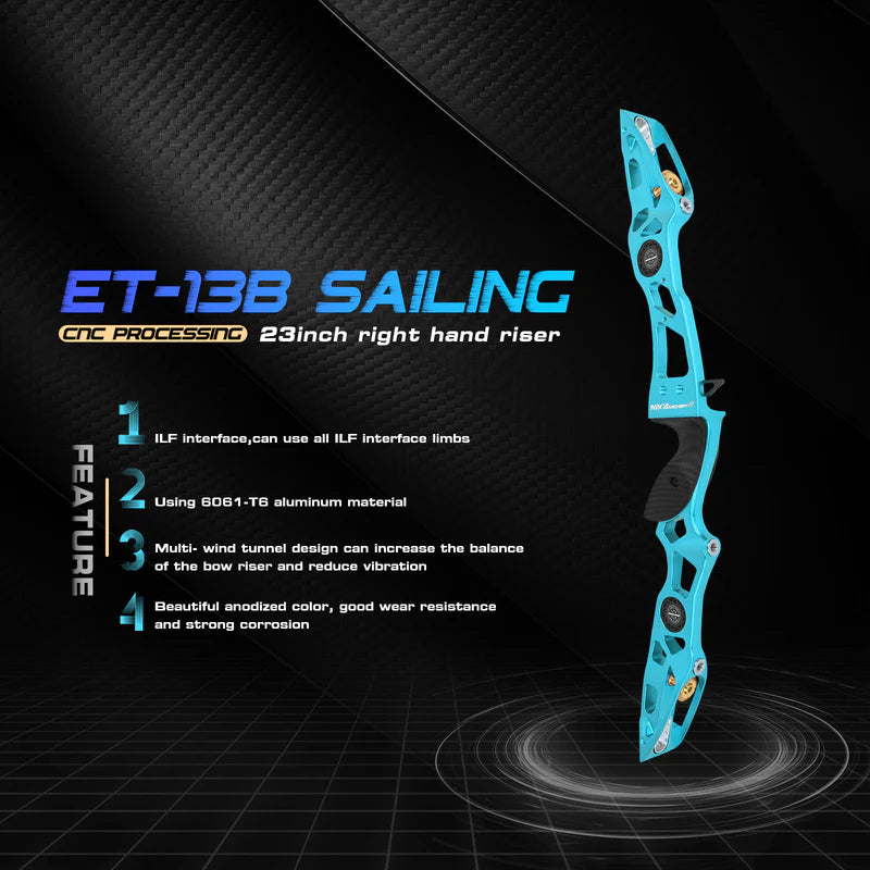 Nika - ET-13B Sailing 23inch ILF Recurve Riser RH only (2 Weeks Back Order)