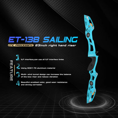 Nika - ET-13B Sailing 23inch ILF Recurve Riser RH only (2 Weeks Back Order)