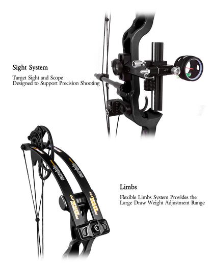 SANLIDA - Hero X8 Beginner Target Compound Bow Beginner Kit (三利达 - 宗师X8初级复合弓套装)