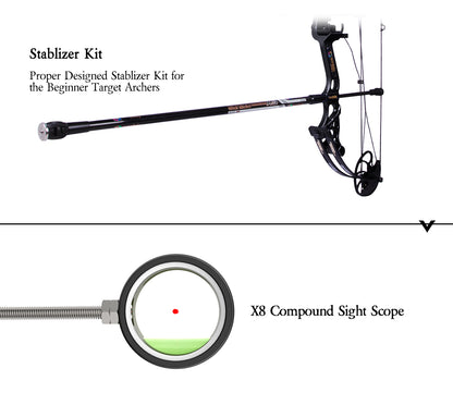 SANLIDA - Hero X8 Beginner Target Compound Bow Beginner Kit (三利达 - 宗师X8初级复合弓套装)