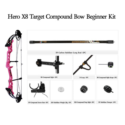 SANLIDA - Hero X8 Beginner Target Compound Bow Beginner Kit (三利达 - 宗师X8初级复合弓套装)
