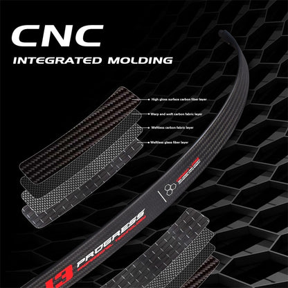 NIKA ARCHERY - New Logo N3 Progress Series BLACK 55% Carbon Fiber Limbs