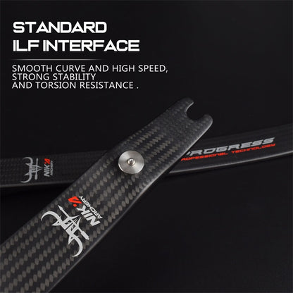 NIKA ARCHERY - New Logo N3 Progress Series BLACK 55% Carbon Fiber Limbs