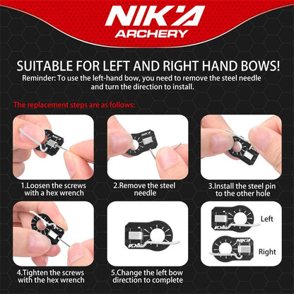 NIKA Elong - 25AR13 Magnetic Arrow Rest LH-RH Convertible (箭台)