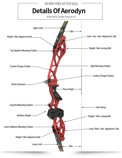 TOPOINT - Recurve Bow Riser X25" and X27"