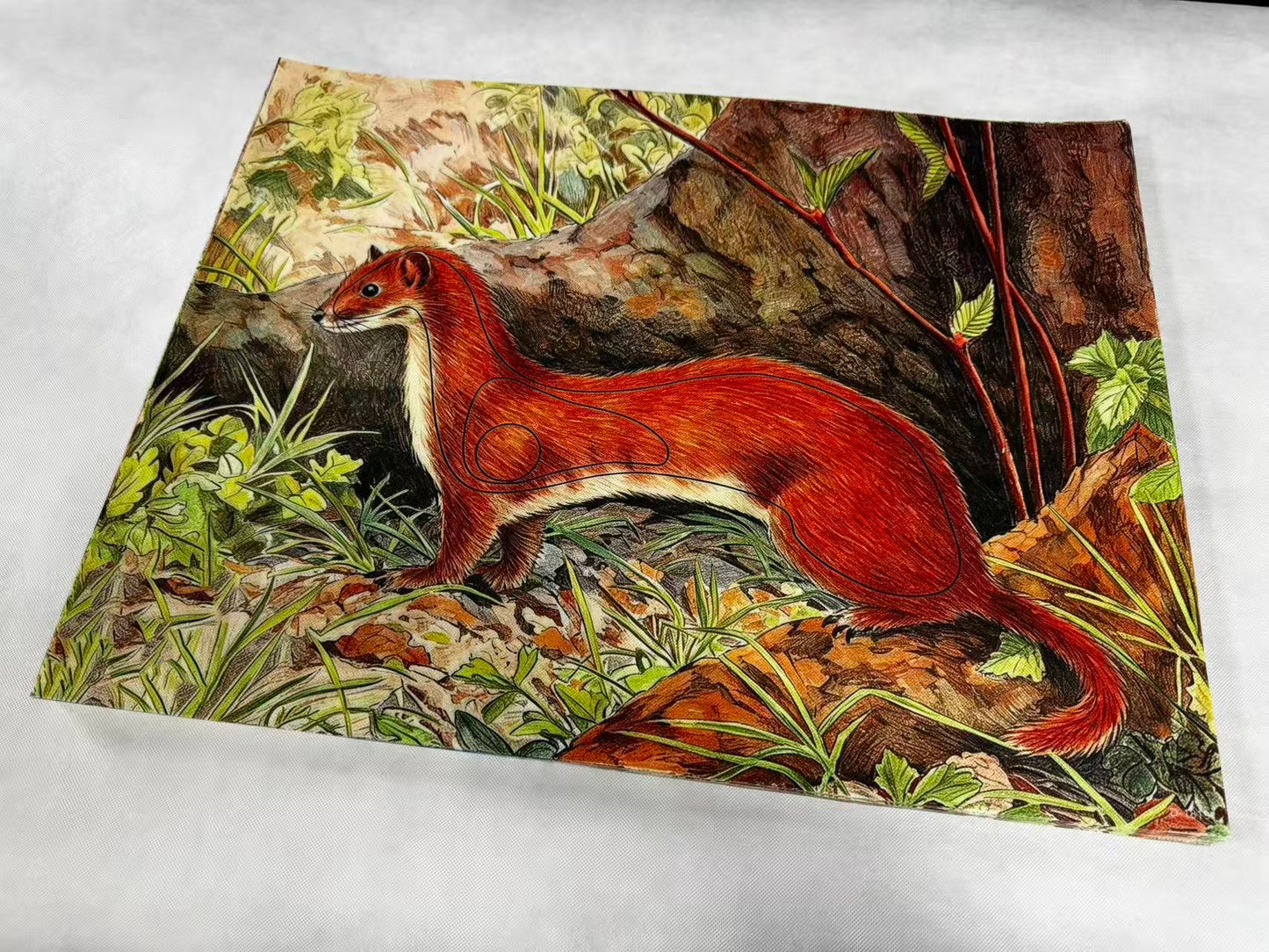 Animal target face (Non-woven fabric & Kraft paper) - Ermine