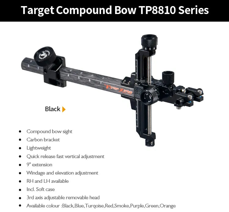 Topoint Carbon Compound Bow Sight TP8810 Micro adjustable*