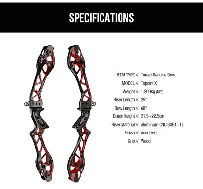 TOPOINT - Recurve Bow Riser X25" and X27"
