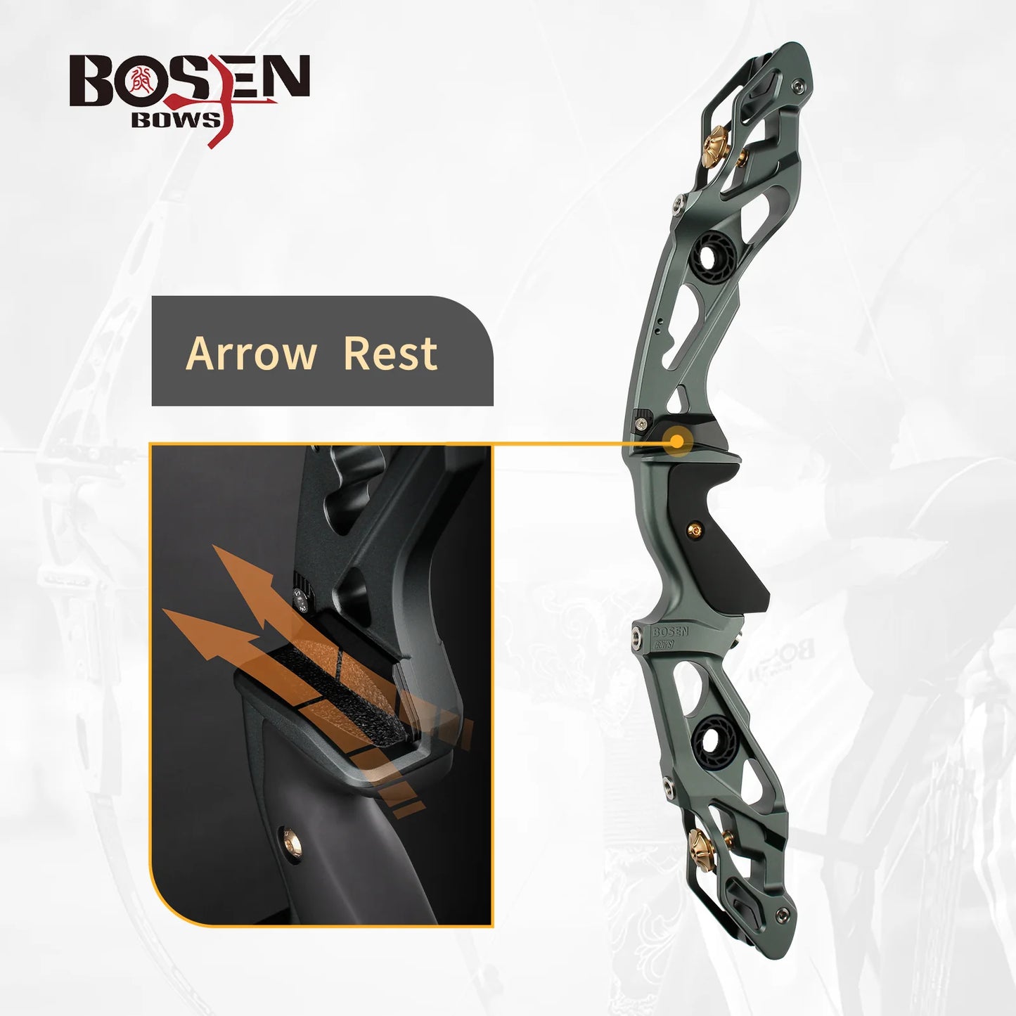 BOSEN - 21" Riser RANGER TRADITIONAL HUNTING BOWS For ARCHERY
