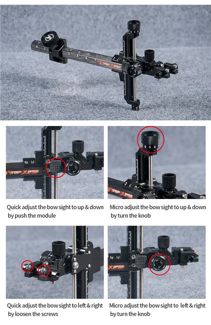 Topoint Carbon Compound Bow Sight TP8810 Micro adjustable