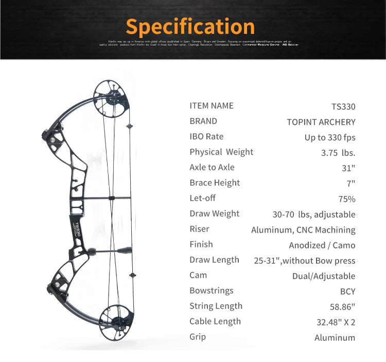 Topoint - TS330 Compound Bow (two weeks delievery time)