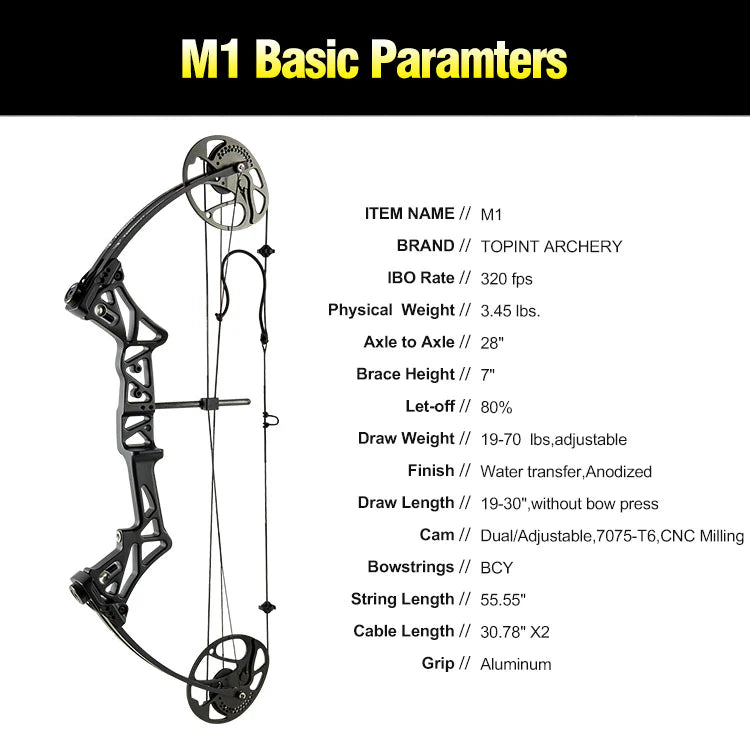 Topoint - M1 Compound Bow RH Only(two weeks delievery time)