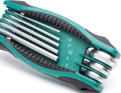 SATA - 8 Folding Hex Key Set Imperial