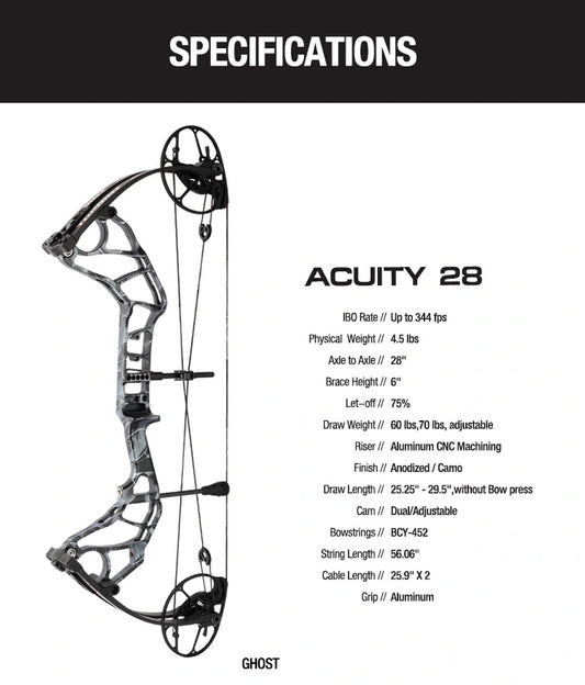 Topoint - ACUITY 28" Compound Bow (2 weeks delivery)