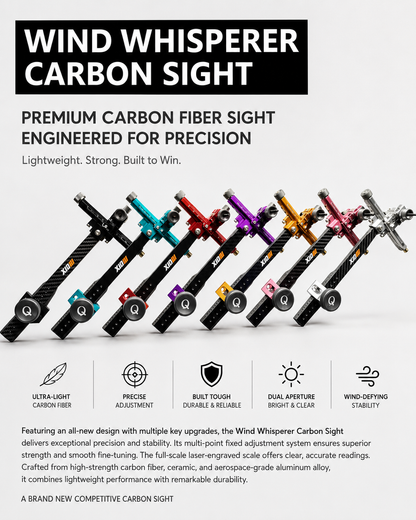 Wind Chaser - 9-inch Carbon Fiber Sight Fine-tuning Sight (Ver. 2)
