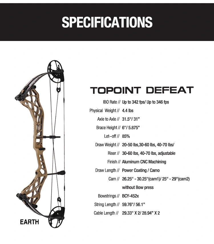 Topoint - Defeat Hunter Compound Bow(2 weeks back order)