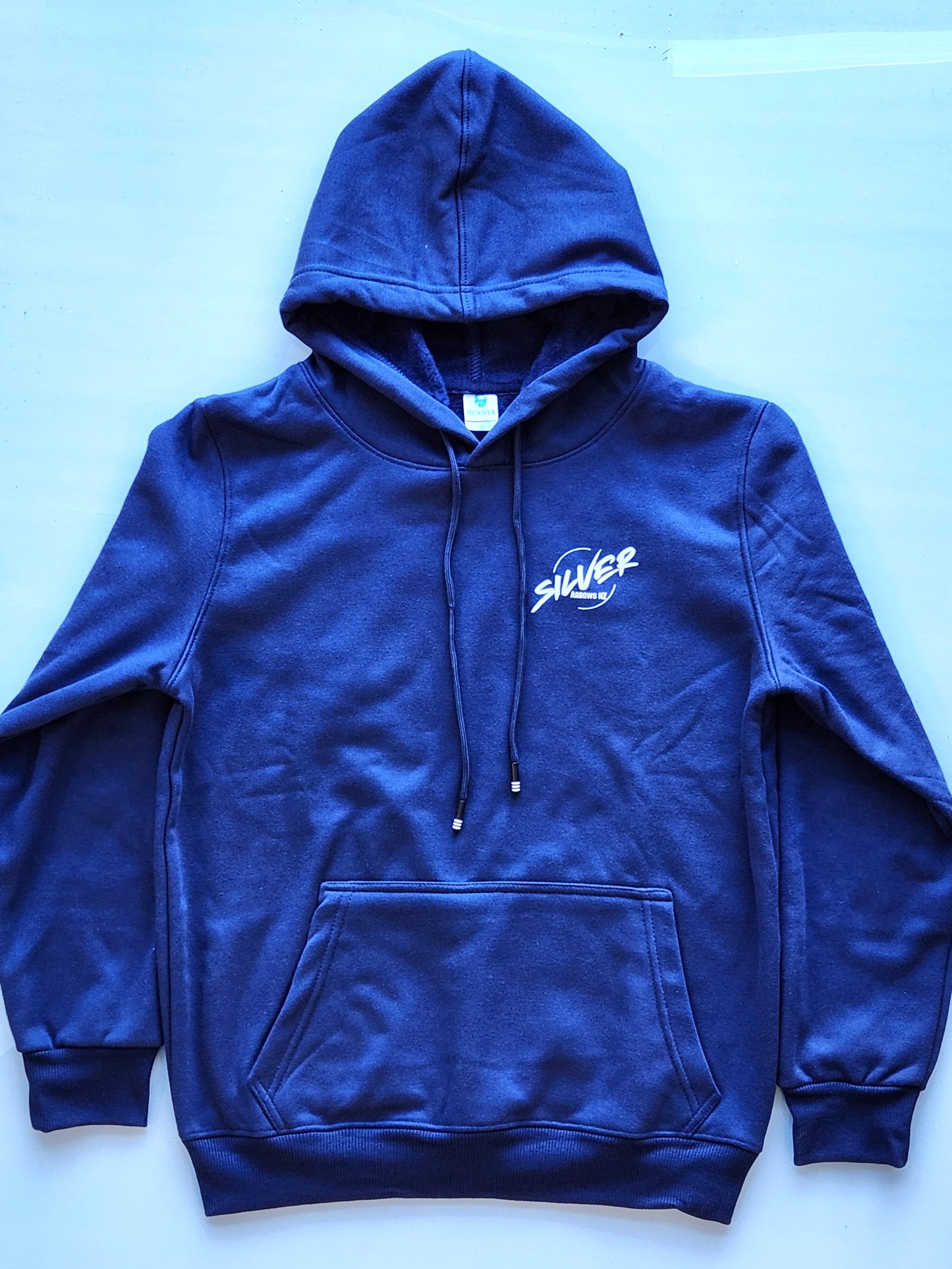 Support Silver Arrows hoodie with fleece-lined - Navy blue colour
