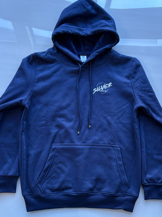 Support Silver Arrows hoodie with fleece-lined - Navy blue colour