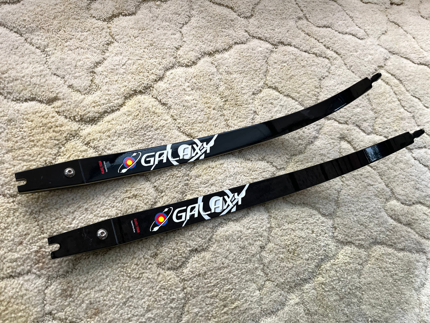 Galaxy silver star recurve limbs, pair, 25h,68/38lbs.