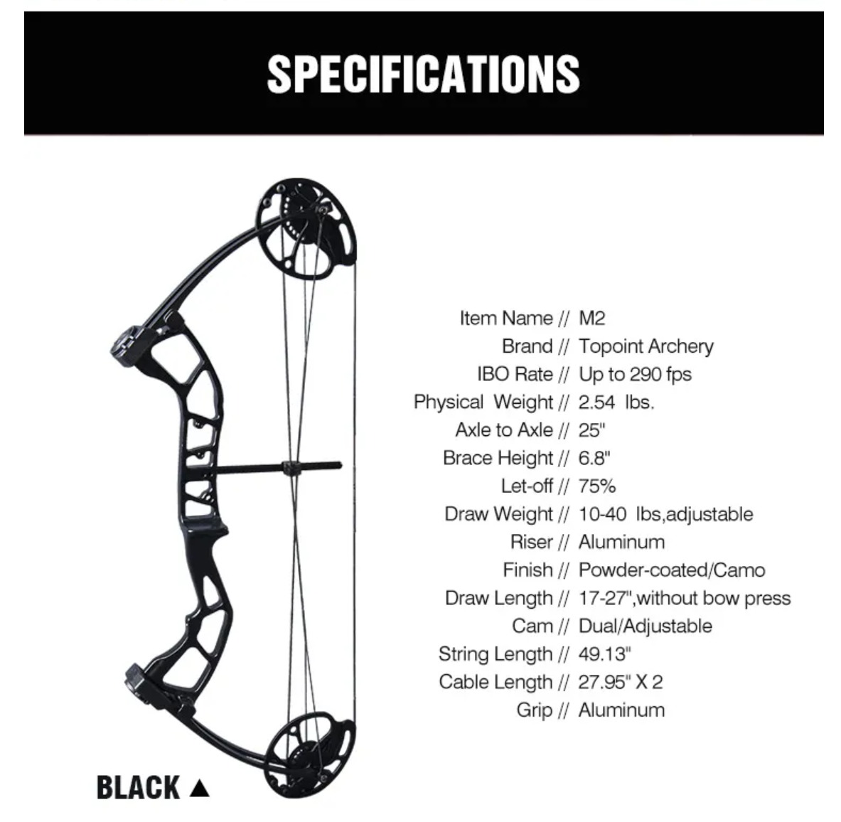TOPOINT - M2 Compound Bow (RH only)