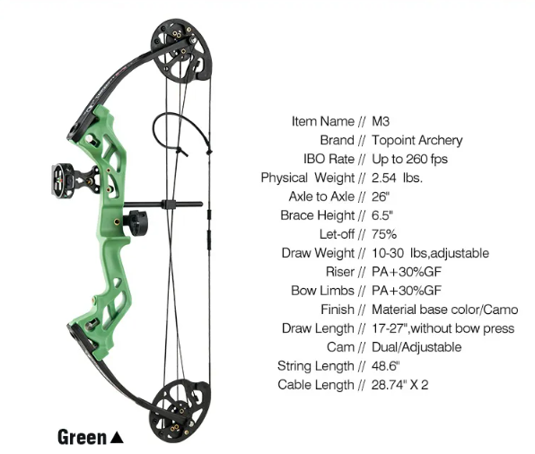 TOPOINT - M3 Compound Bow (RH/LH)