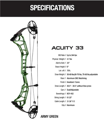 Topoint - ACUITY 33" Compound Bow (2 months delivery)