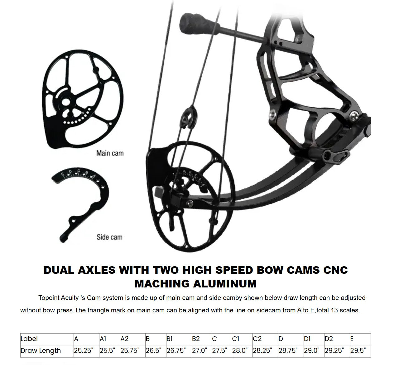 Topoint - ACUITY 28" Compound Bow (2 weeks delivery)