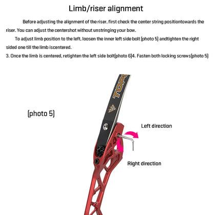 TOPOINT - Recurve Bow Riser X25" and X27"