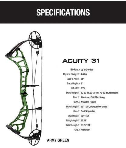 Topoint - ACUITY 31" Compound Bow Package